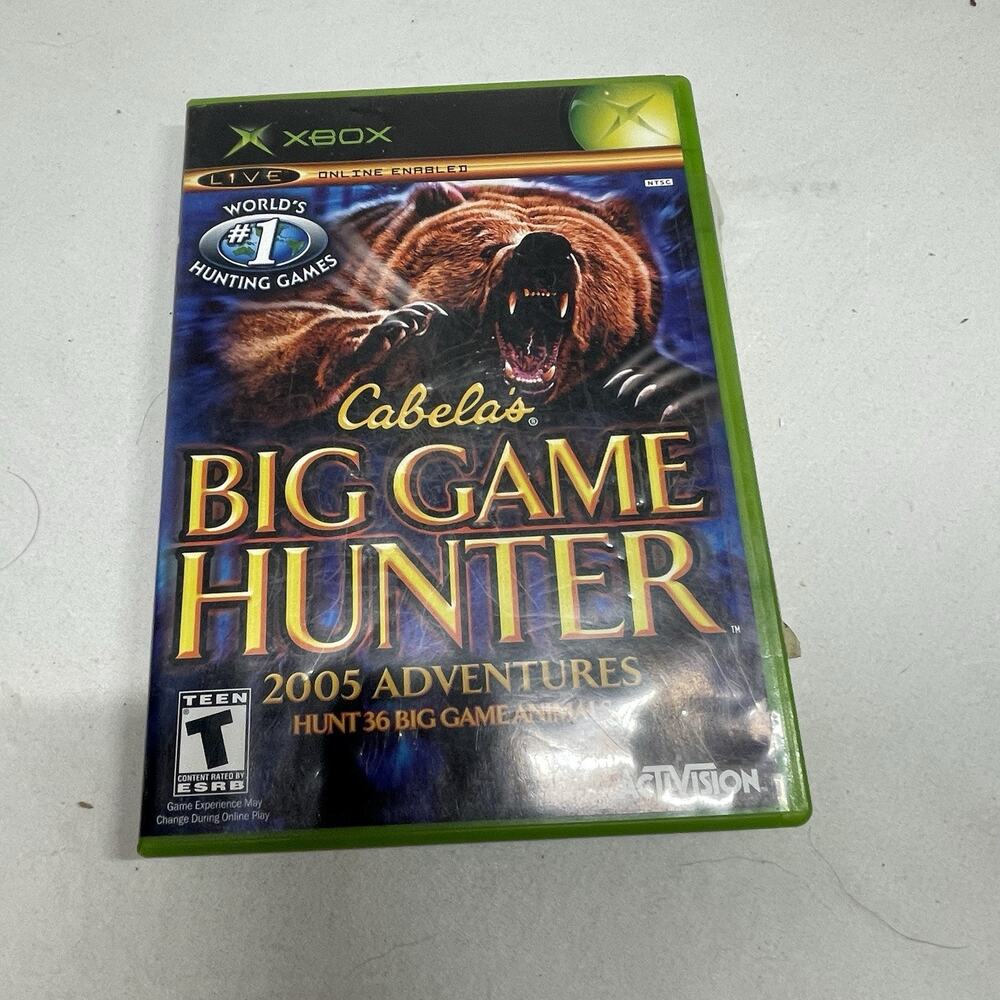 Cabela's Big Game Hunter: 2005 (Microsoft Xbox, 2004) Tested Video Game No Book